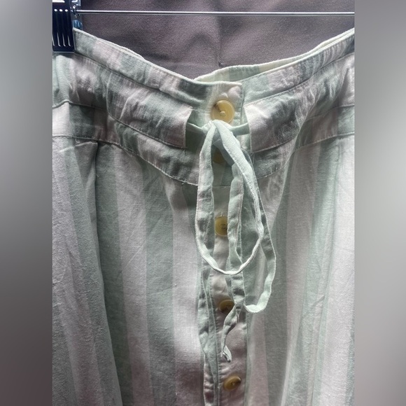 A New Day Linen Blend Mint Striped Boho Skirt XXL - Picture 4 of 8